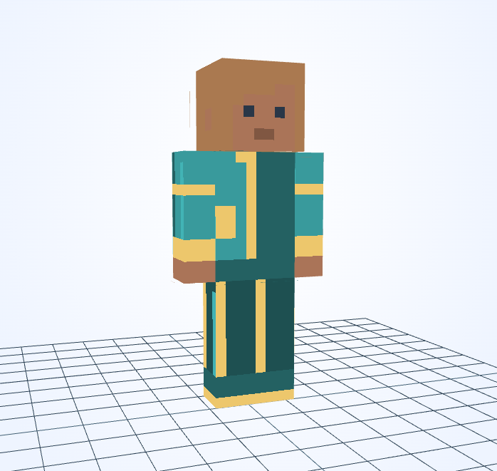 Patinador turquesa — skin de Minecraft